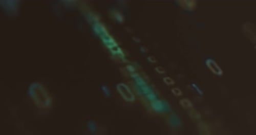 Rain Code of Symbols on Screen