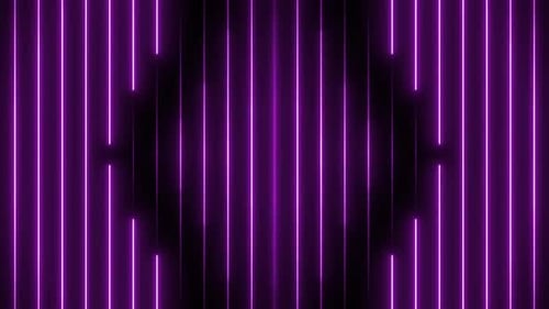Vibrant Neon Vertical Lines Abstract Background Loop