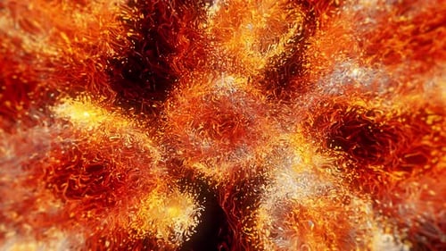 Dynamic Red Colorful Explosive Particles