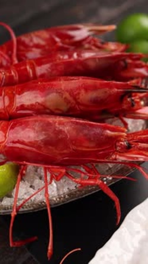 shrimp langoustines delicious seafood. shrimp, delicious fresh food. food appetizer on the table. to