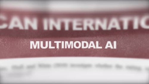 Multimodal Ai: noticias de última hora, periódico fotorrealista