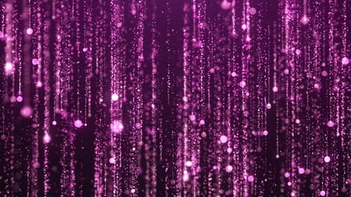 Shimmering Pink Glitter Falling Particles Background Loop