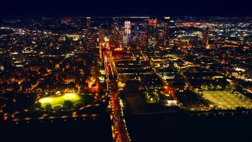 Magnificent cityscape of stunning New York, United States at night.