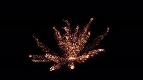 Golden Sparkling Particle Burst Reveal Animation