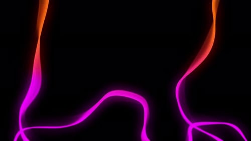 Glowing light in motion with abstract lines trail.