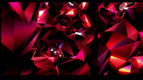 Flying and Sparkling Crystal Diamonds | 4K