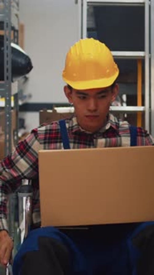 Warehouse Workers Scanning Inventory