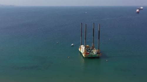 Offshore Area Jackup rig or Self-elevating Platform SEP For Marine Oil Exploration in Eilat city, Is