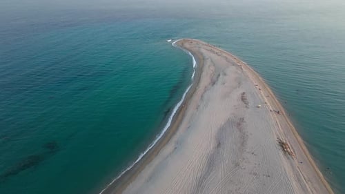 Aerial Footage Advancing Over Possidi Cape in Halkidiki Greece