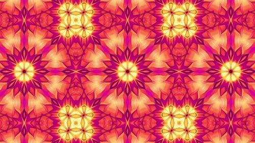 Vibrant Abstract Geometric Kaleidoscope Pattern Background Loop