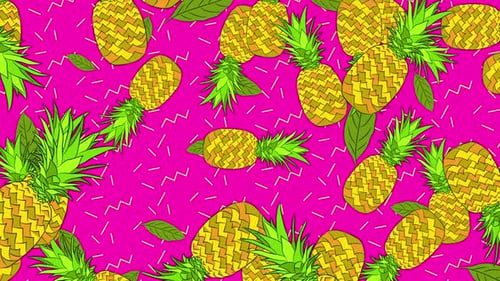 Illustrierte fallende Ananas
