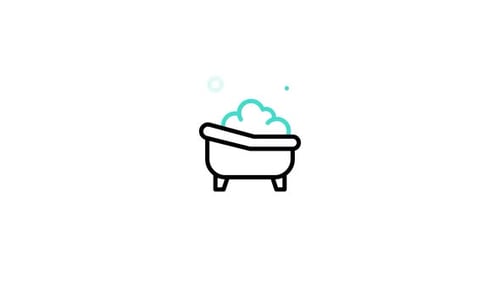 Icono animado de bañera