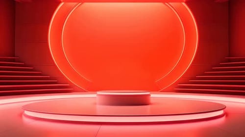 Modern Red Glowing Stage Presentation Background