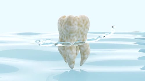 Endodontic root canal treatment process. cavity treatment process.