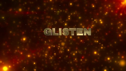 Golden Shimmering 3D Text Reveal with Bokeh Particles