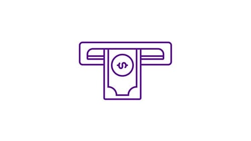 Animated Cash Withdraw lcon
