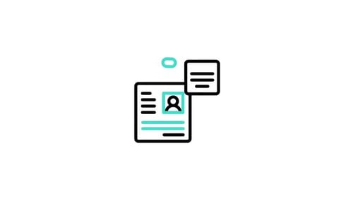 Animated Profile and Document Link Minimalist Icon