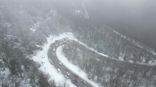 Snow Covered Mountain Trail