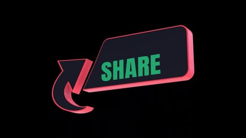 Neon-Share-Symbolpfeil