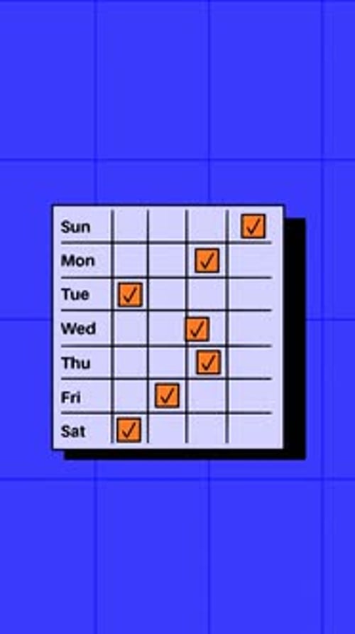 Animated Weekly Calendar Schedule Checklist
