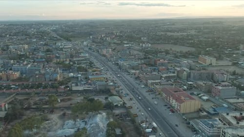 Establishing Shot Of An African City