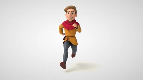 Cartoon medieval historical character