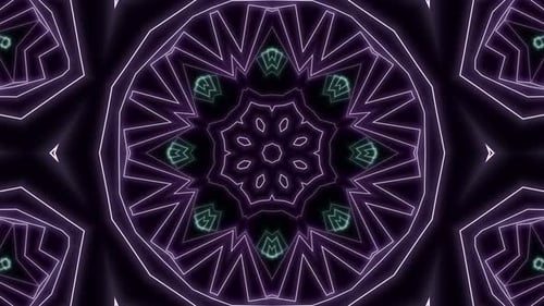 Abstract Geometric Neon Light Pattern Loop Background