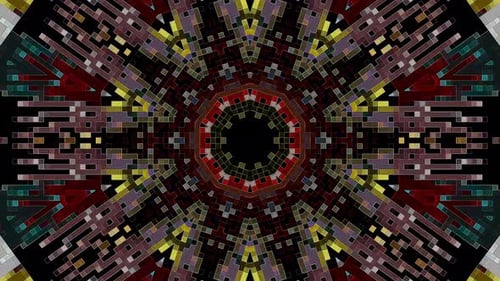 Abstract Geometric Kaleidoscope Pattern Motion Background