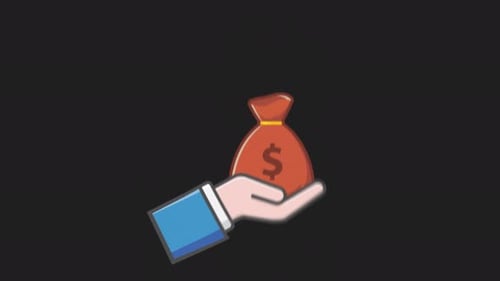 Money Bag on Hand – Finance and Investment Alpha Channel