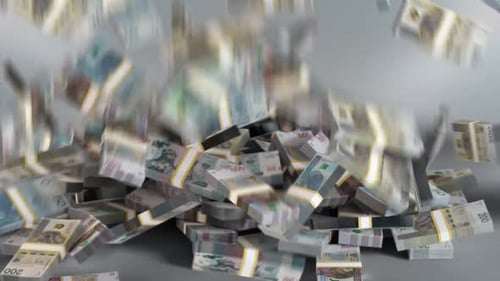 Monnaie polonaise - Zloty Zloty Stacked Money Falling - Monnaie polonaise