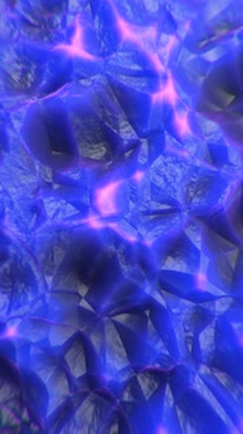 Fluid Morphing of an Abstract Blue Surface with Vibrant Pink Highlights