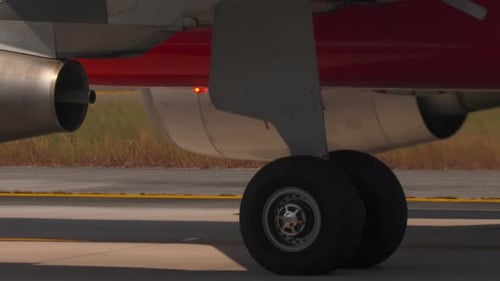 Commercial Airplane Wheels Landing Gear Runway