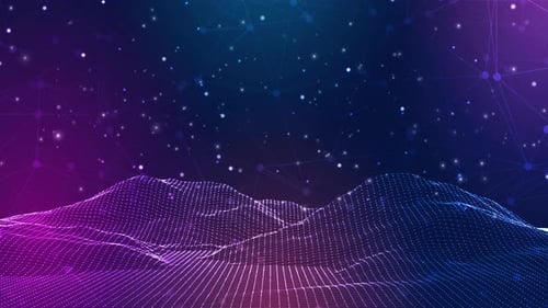 Gradient Wireframe Terrain Background 4k Loop