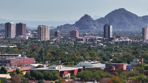 Phoenix City Downtown Skyline Cityscape of Arizona in USA