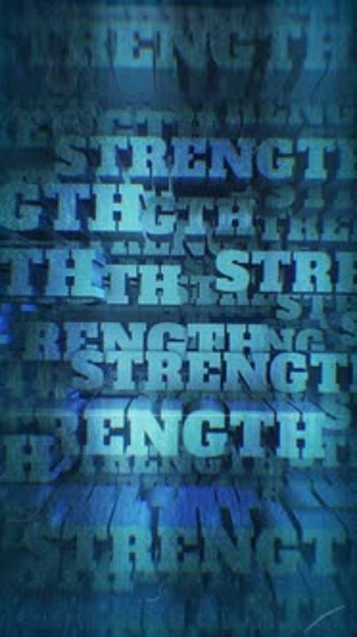 Strength Textured Words Portrait Background