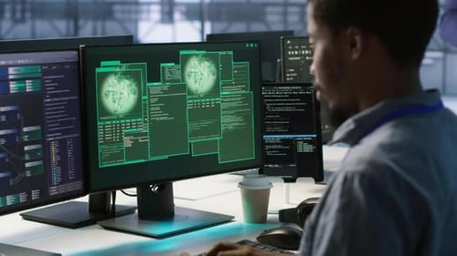 Engineers Seeing System Hacked Popup on PC Screen in Data Center