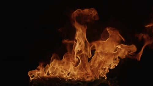 Fire Overlay Layer Effects Flame Abstract Design Glowing Flames on Black Inferno Effect with Flame