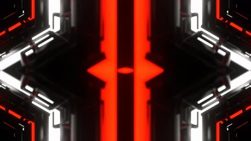 White And Orange Fantastic Bright Kaleidoscopic Neon Pattern Background Vj Loop In 4K