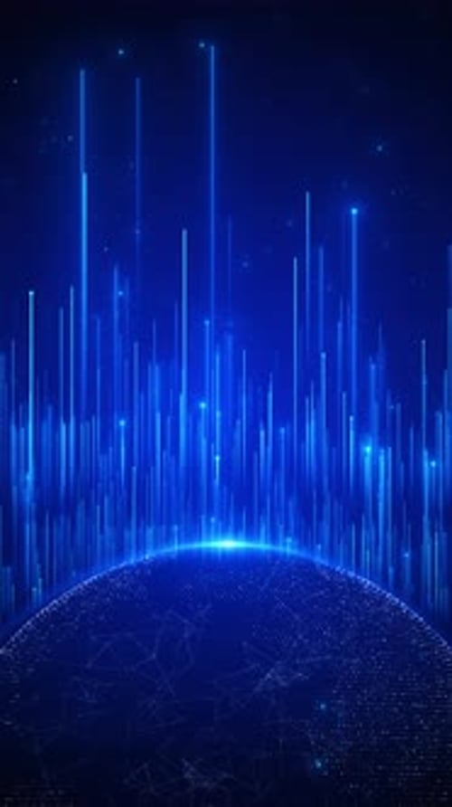 Animation des sich drehenden Globus des Erdplaneten Digitale Erde rotiert Globale Netzwerkverbindung usw.