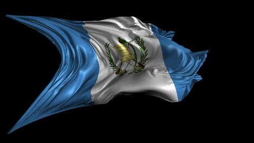 Realistic Waving Guatemala Flag Animation