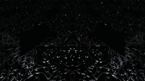 Dark Metallic Ornamental Background Loop