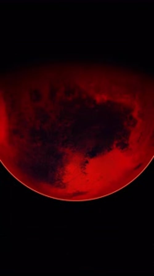 Red Planet Mars in the Starry Sky