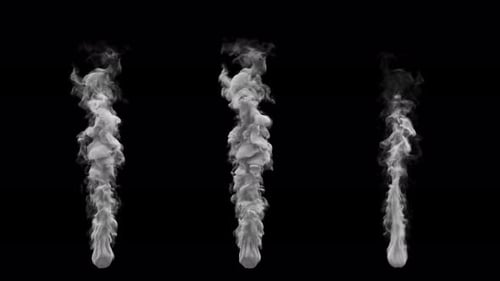Set of three types of white smoke. File contains Alpha Channel.