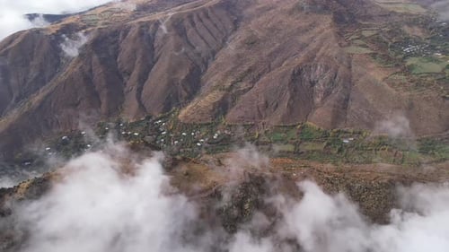 Aerial video above Smbatabert fortress in Armenia