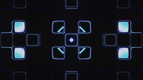 Égaliseur carré Blue Gradient Flash Vj Loop Animation