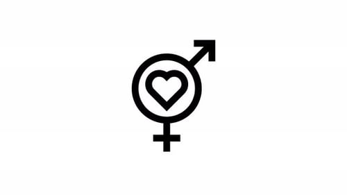 Animated Love and Gender Diversity Icons Rotation