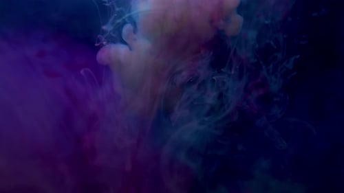 Abstract Colorful Smoke Swirls in a Dark Background