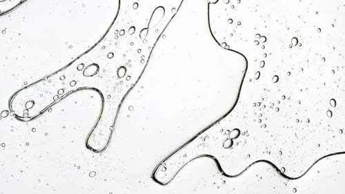 Abstract Clear Gel with Bubbles Texture