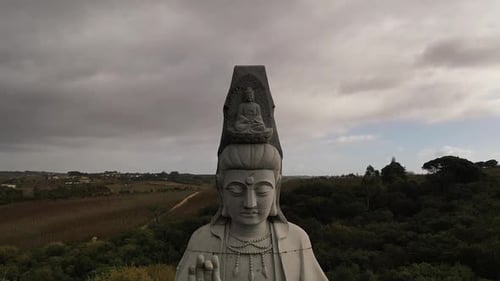 Buddha Statue Aerial HD