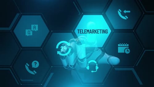 Telemarketing touch screen animation